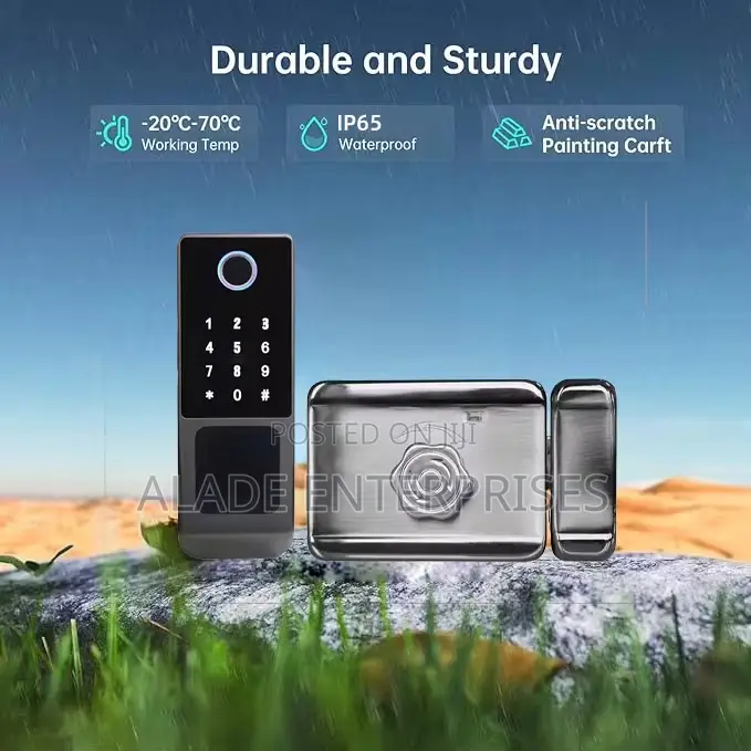 Outdoor Waterproof Gate Smart Lock Digital Wifi Fingerprint Tuya