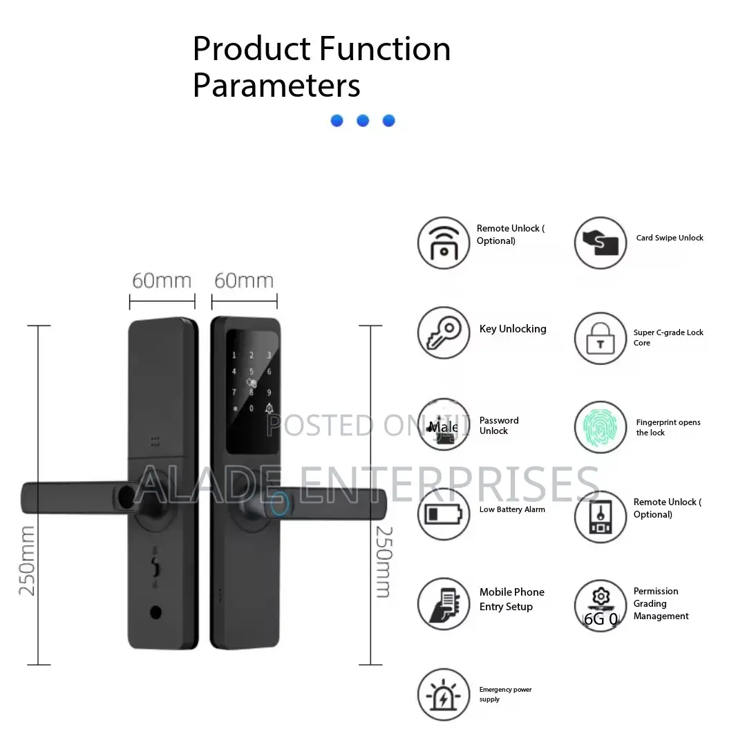 Smart Door Lock for Aluminum/Wood/Stainless / Steel Doors Home Use