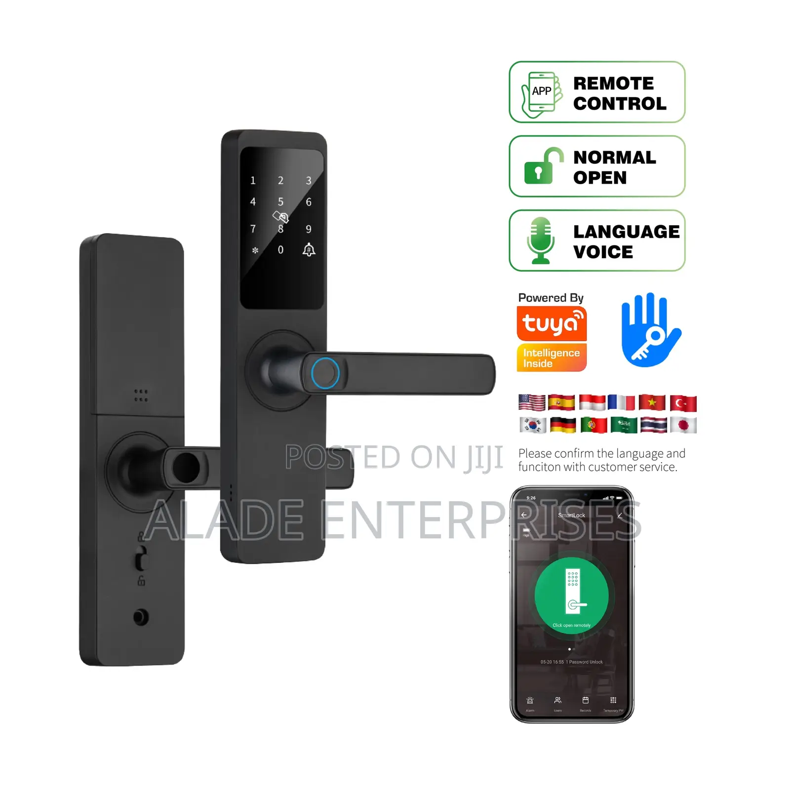 Smart Door Lock for Aluminum/Wood/Stainless / Steel Doors Home Use