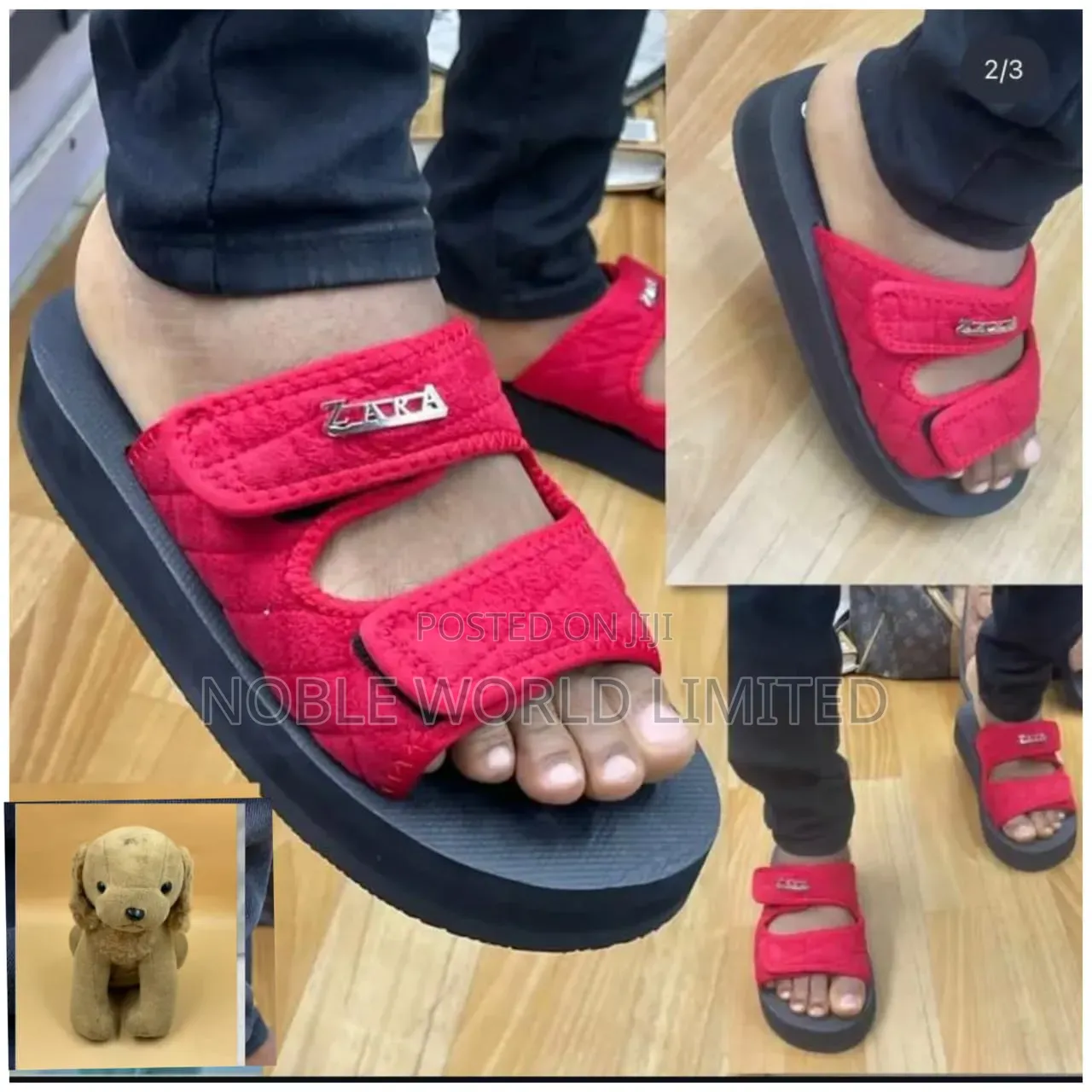 Zara Black/Brown Slides NGN 6f