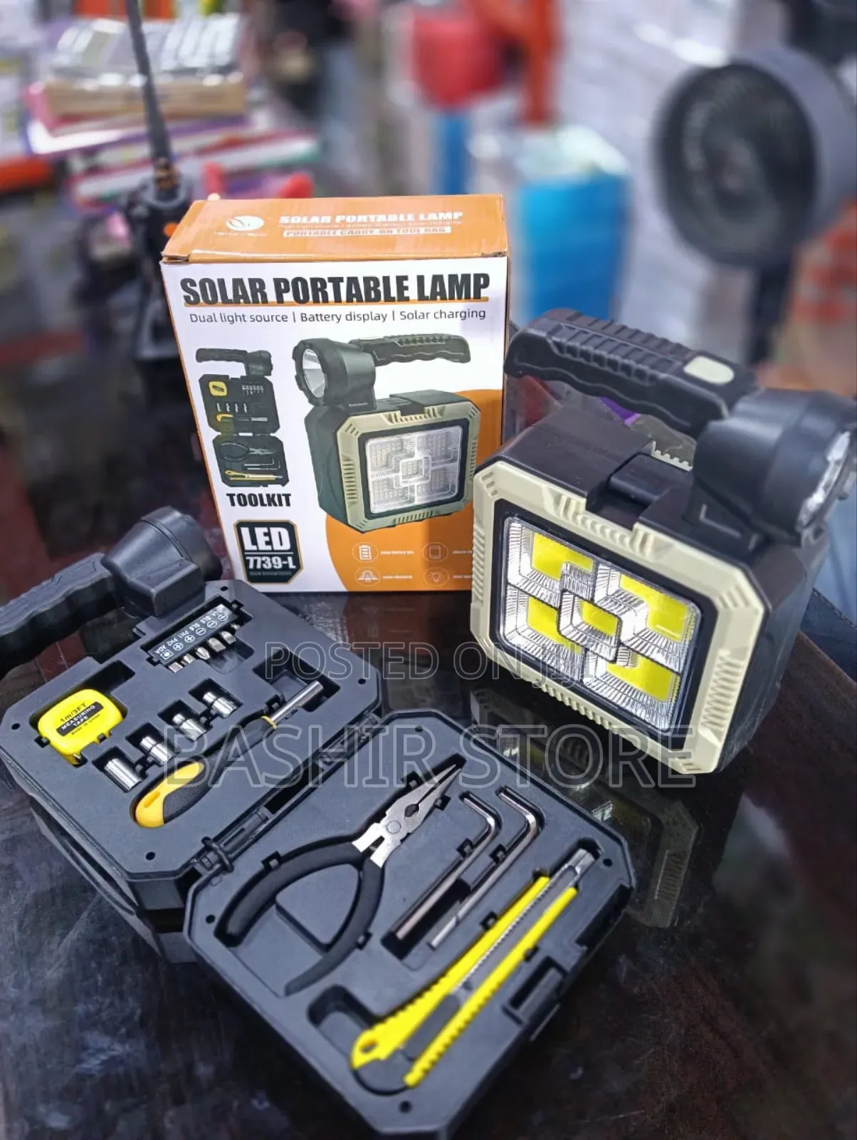 Multifunctional Solar Portable Led Lamp With a Built-in Toolki