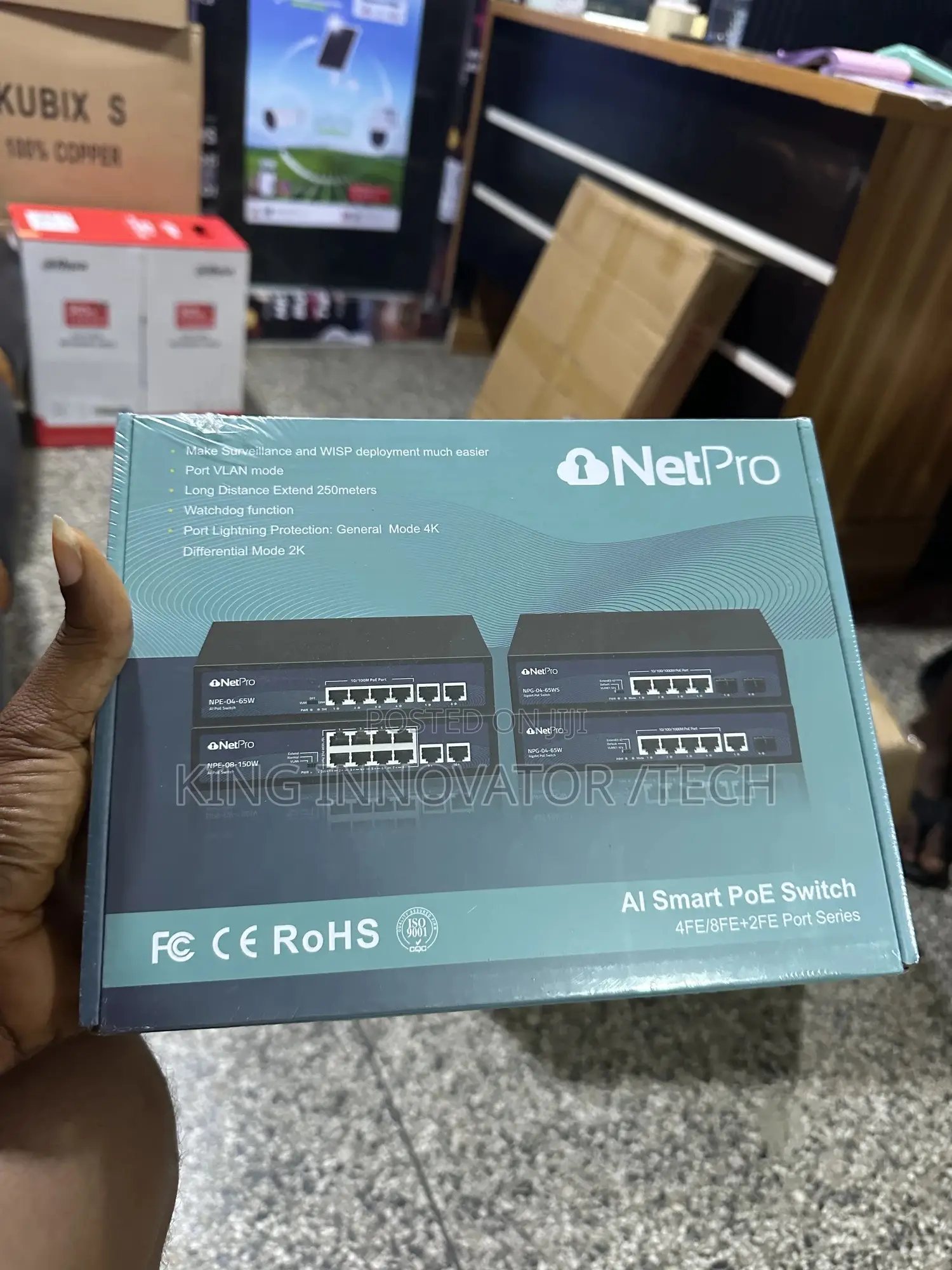 Netpro 6 Ports Gigabit Ethernet Switch 10/100/1000 Poe Switch