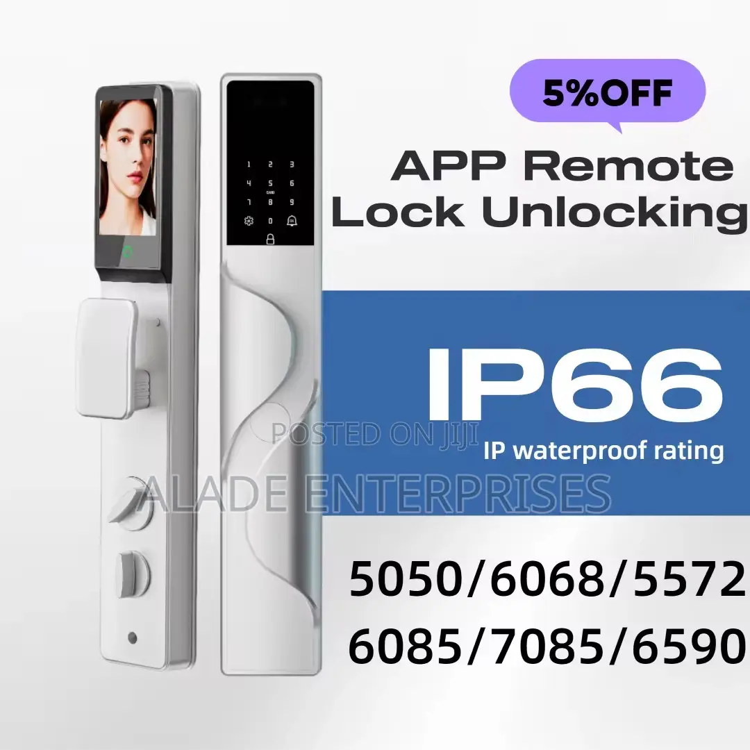 Waterproof 3d Face Recognition Smart Door Lock Tuya Antifreeze