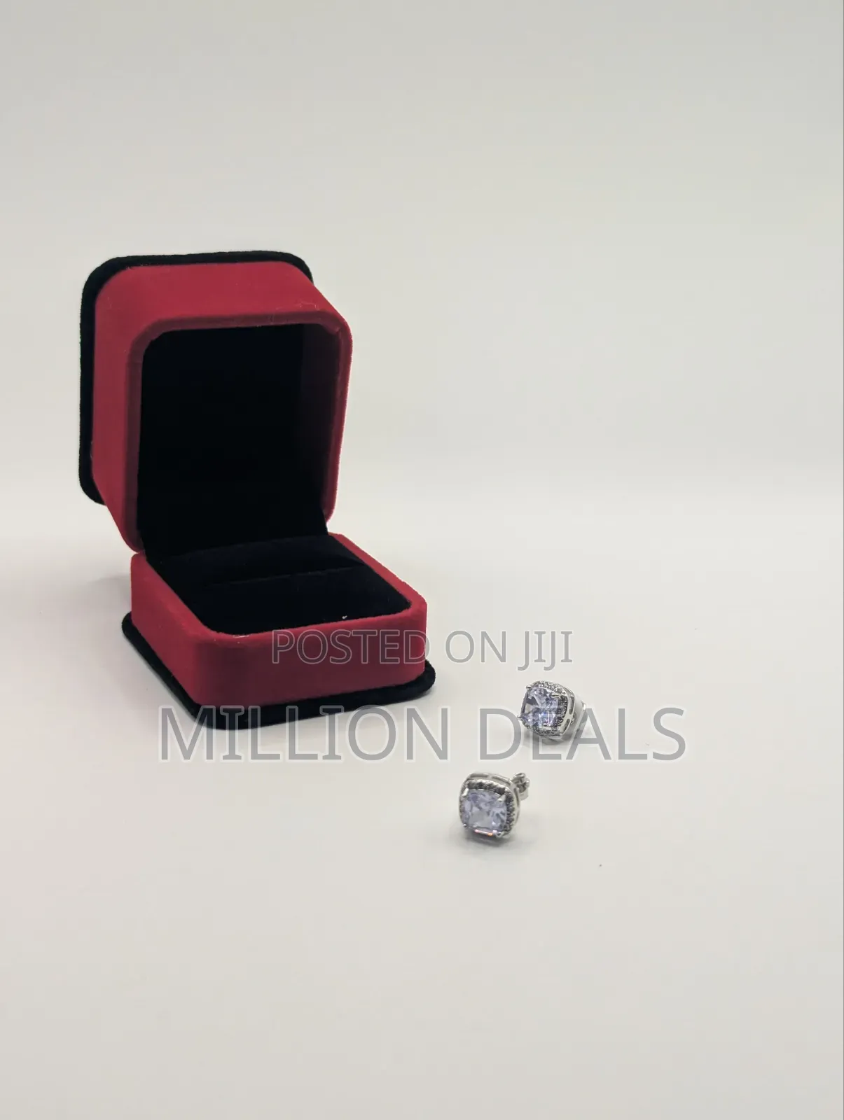 Magnetic Sleek Wrap Up Silver Iced Men's Earrings