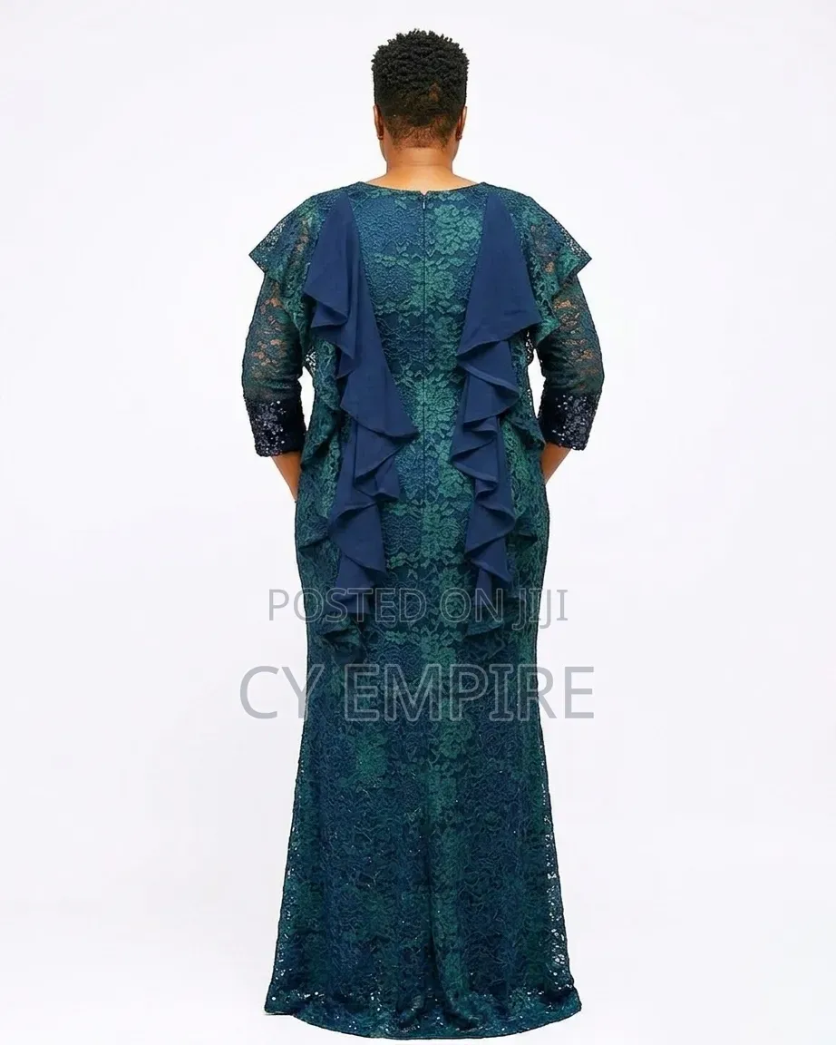 Green Dress With Bead Embellishments