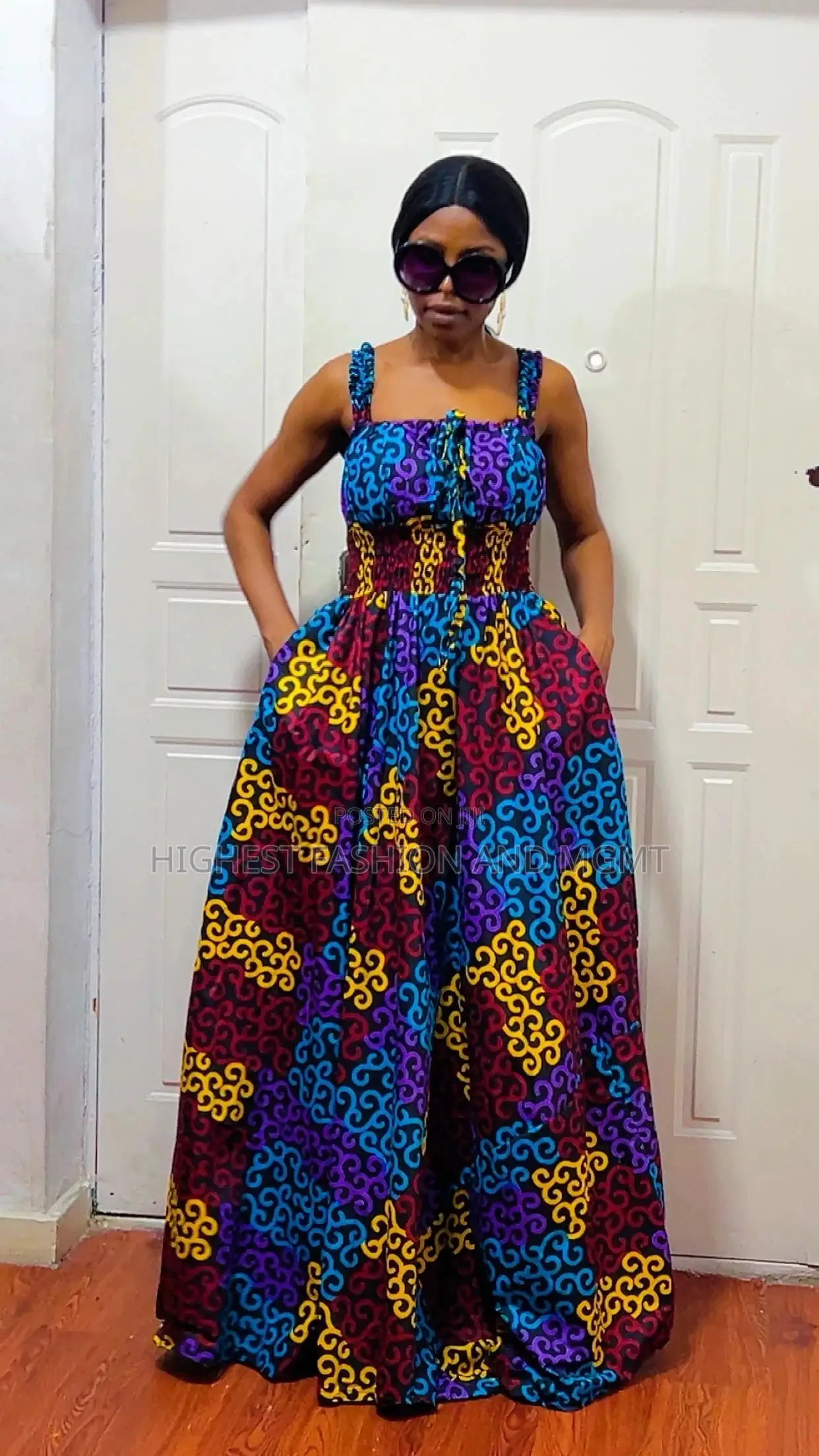 Smocked Ankara Gown - Style 433