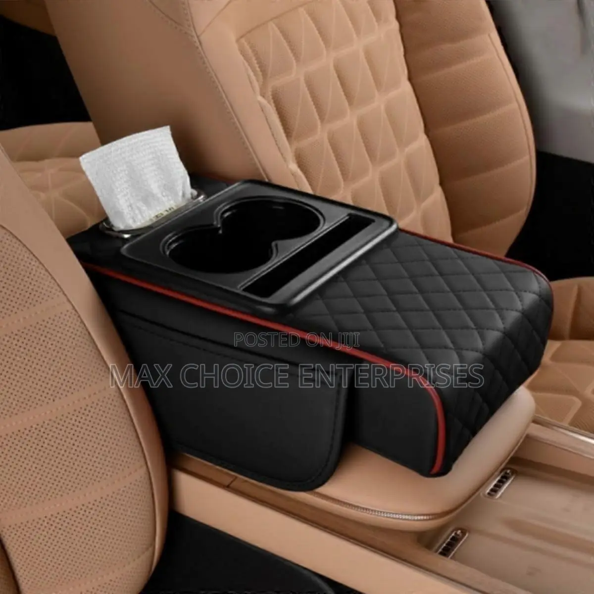 Car Armrest Cushion 5-in-1 Center Console Cover With 2 Storage Bag
