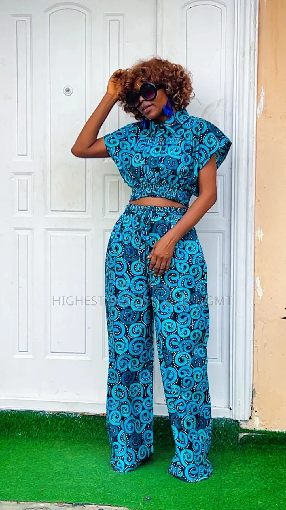 Ankara Crop Top and Palazzo - Style 891