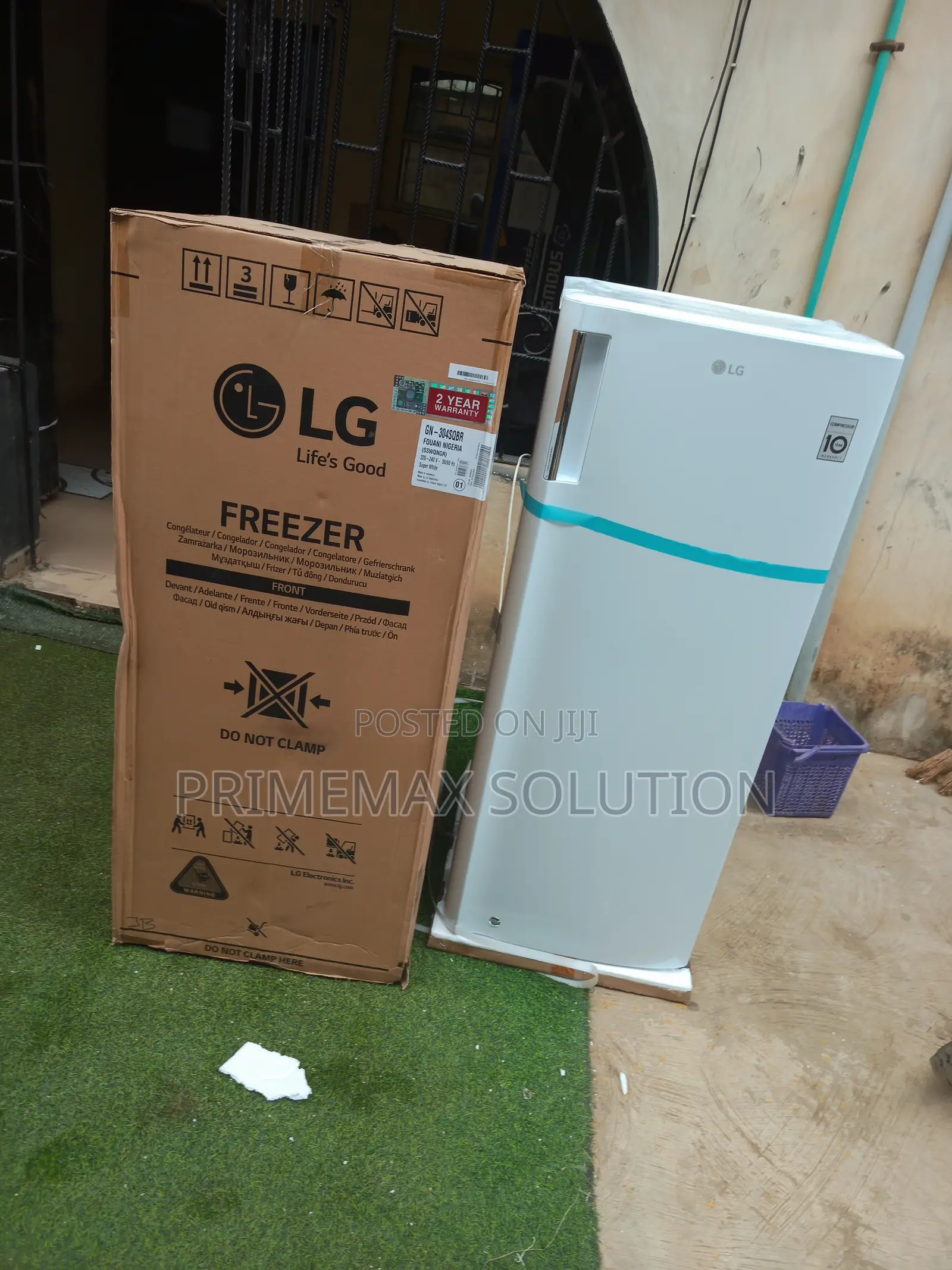 Modern Lg Gn-304sqbr Dark Steel 168l Upright Freezer for Bulk Storage