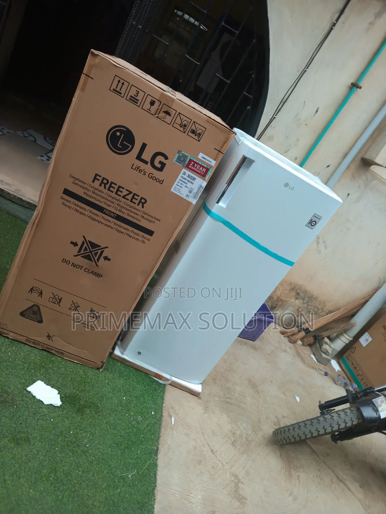 Powerful 168l Lg Upright Freezer Gn-304sqbr With LVS