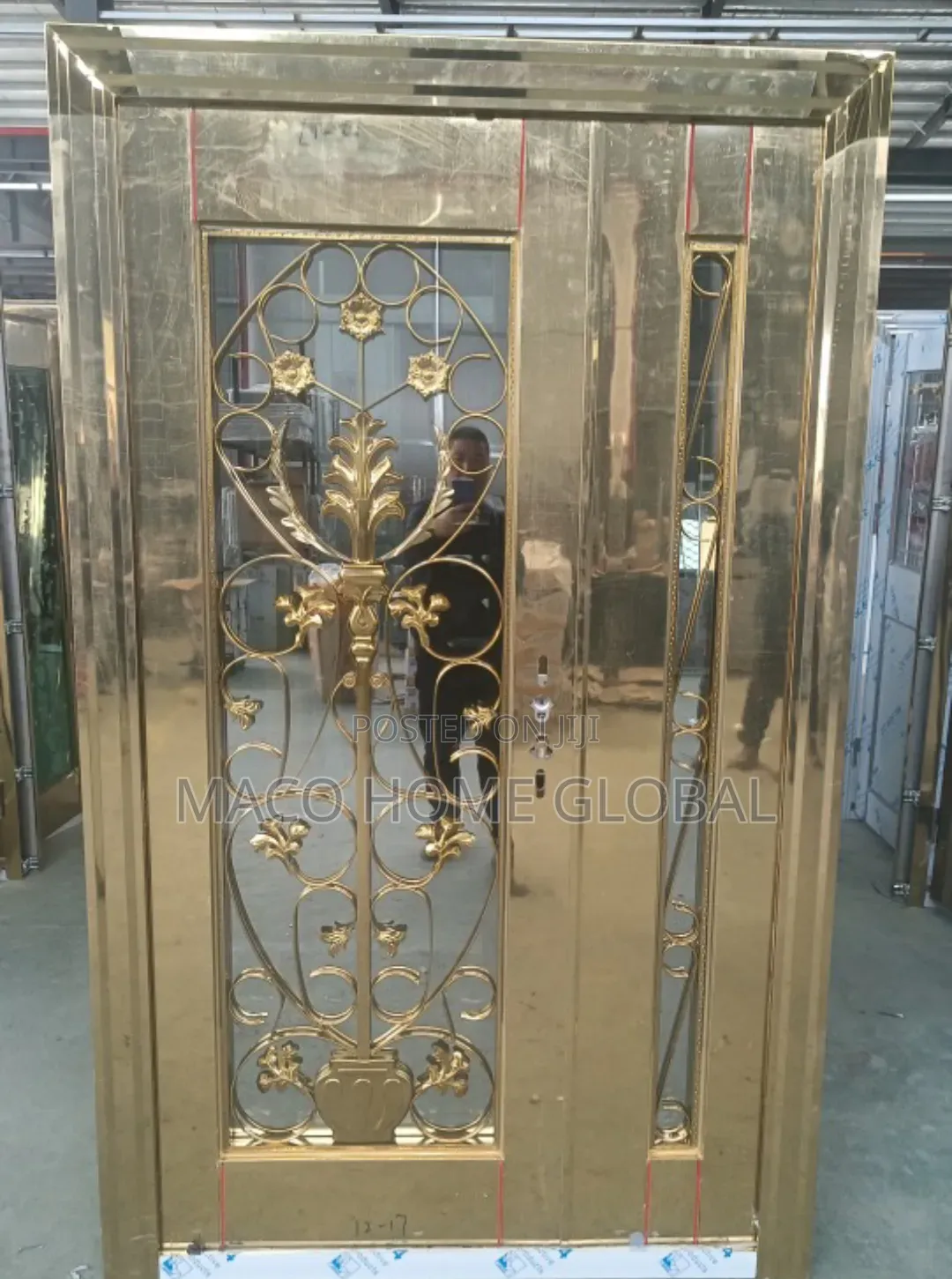4ft by 7ft Stainless Glass Door