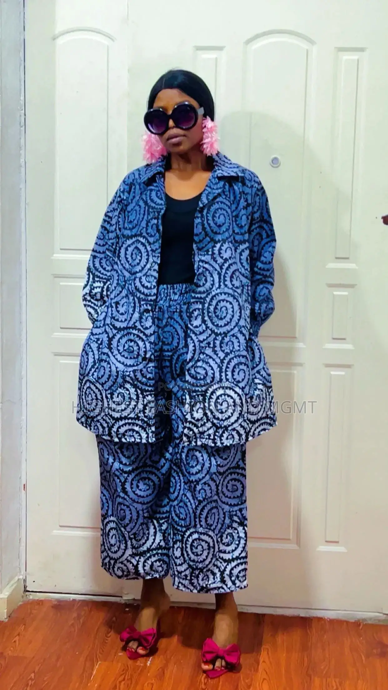Long Buttoned Shirt And Trouser - Style 645