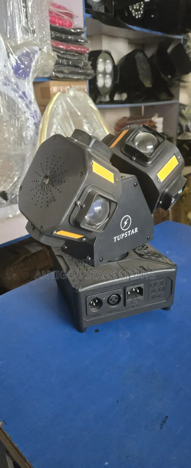 Double Heads 10 Led RGBW Beam, Golden Strobe With Laser Stage Lights
