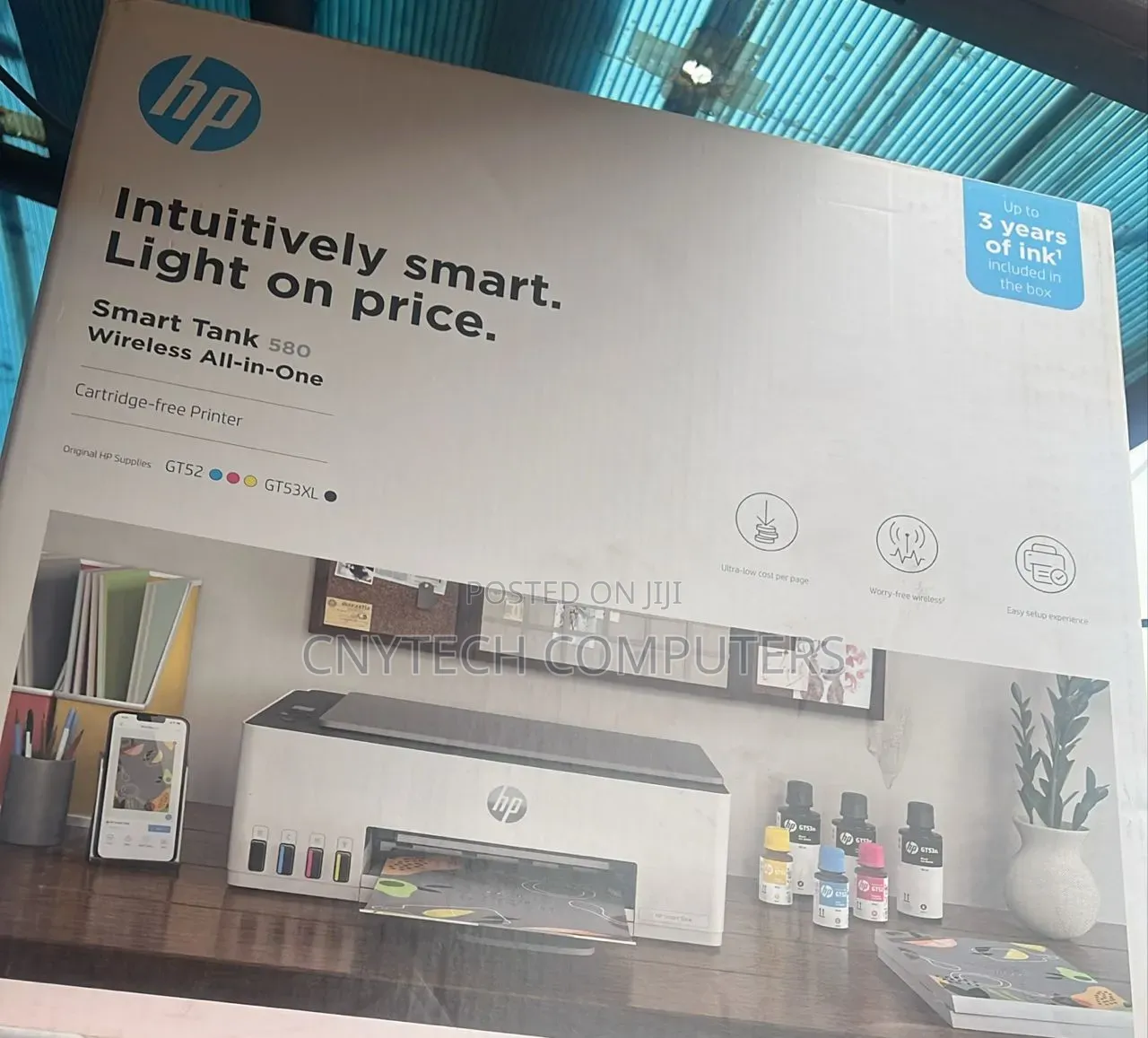 Hp Smart Tank 580 All in One Cartridge Free Printer