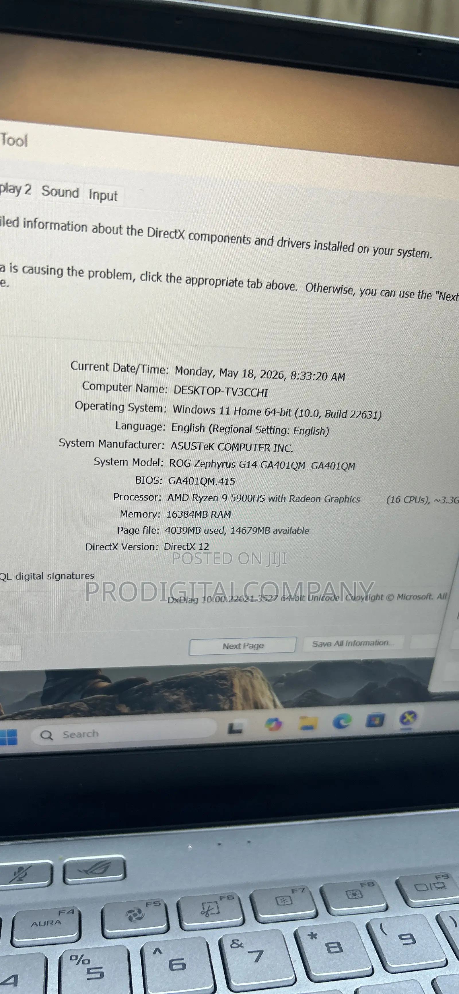 Laptop Asus ROG Zephyrus G14 16GB AMD Ryzen 9 SSD 1T