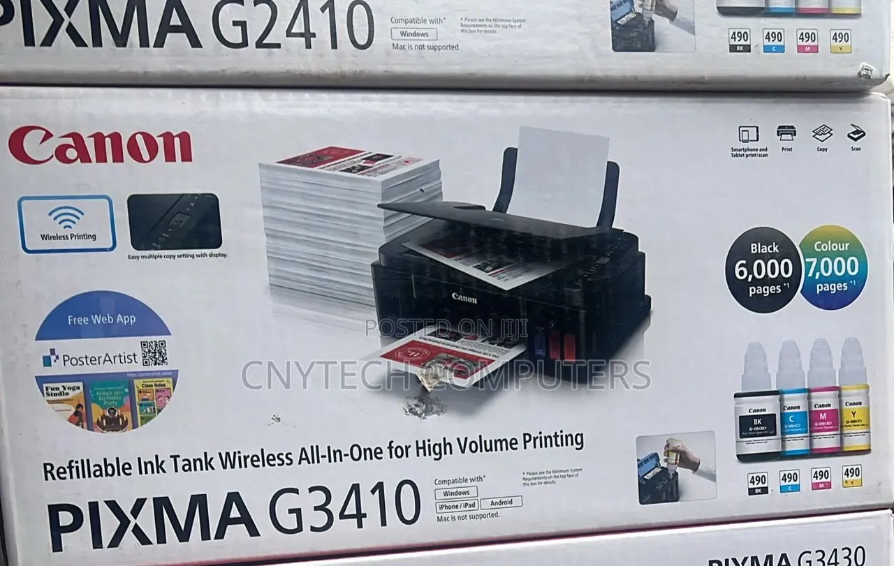 Canon Pixma G3410 Wireless All in One Refillable Ink Tank Printer
