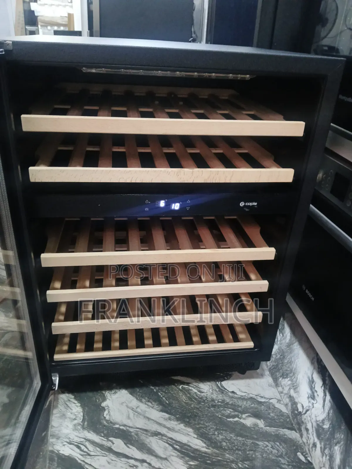 Caple 60cm Wooden Shelf Wine Chiller.