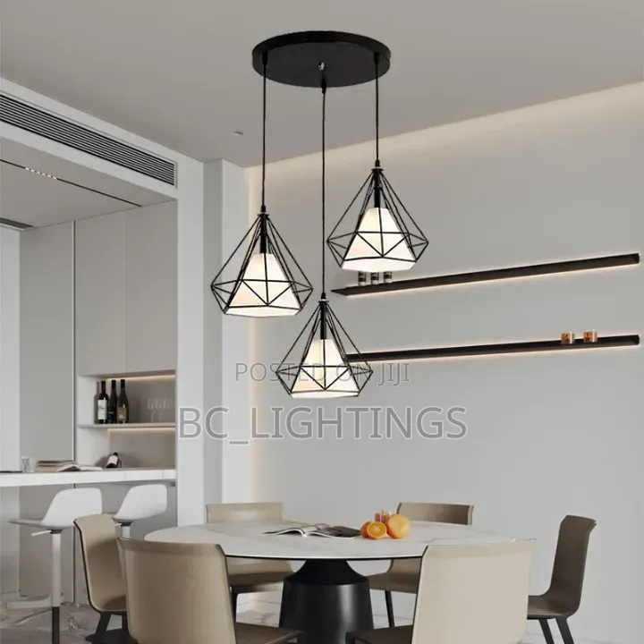 Modern Nordic Pendant Light Iron Cage Retro Loft Pendant Lamp