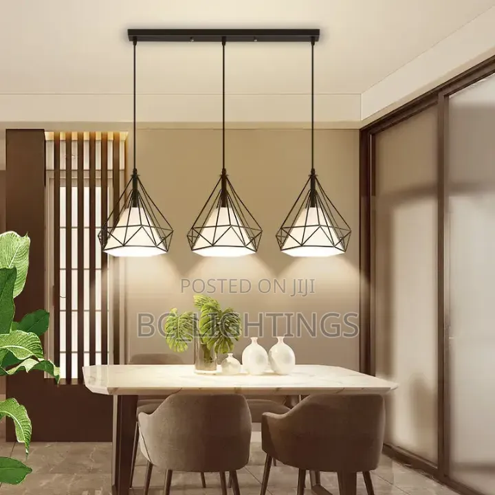 Modern Nordic Pendant Light Iron Cage Retro Loft Pendant Lamp