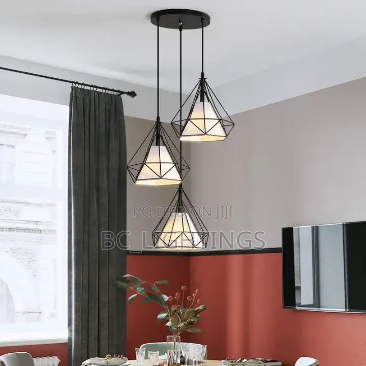 Modern Nordic Pendant Light Iron Cage Retro Loft Pendant Lamp