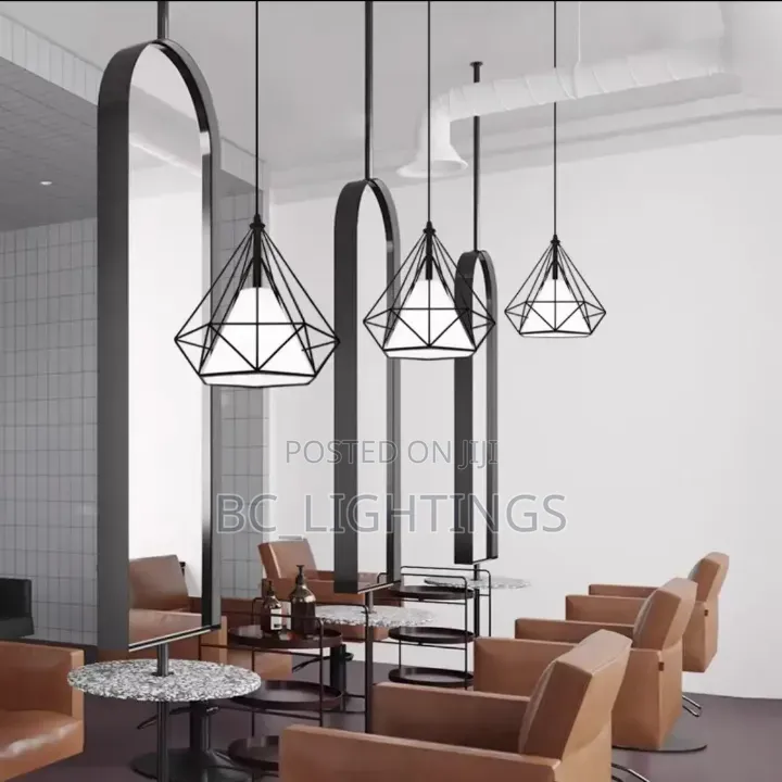 Modern Nordic Pendant Light Iron Cage Retro Loft Pendant Lamp