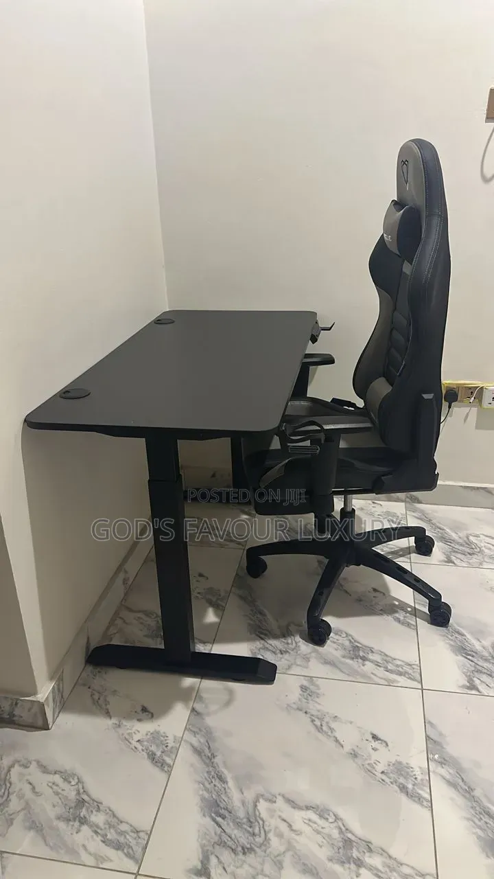 Office/Home Electric Adjustable Height Gaming Desk and Gaming Chair