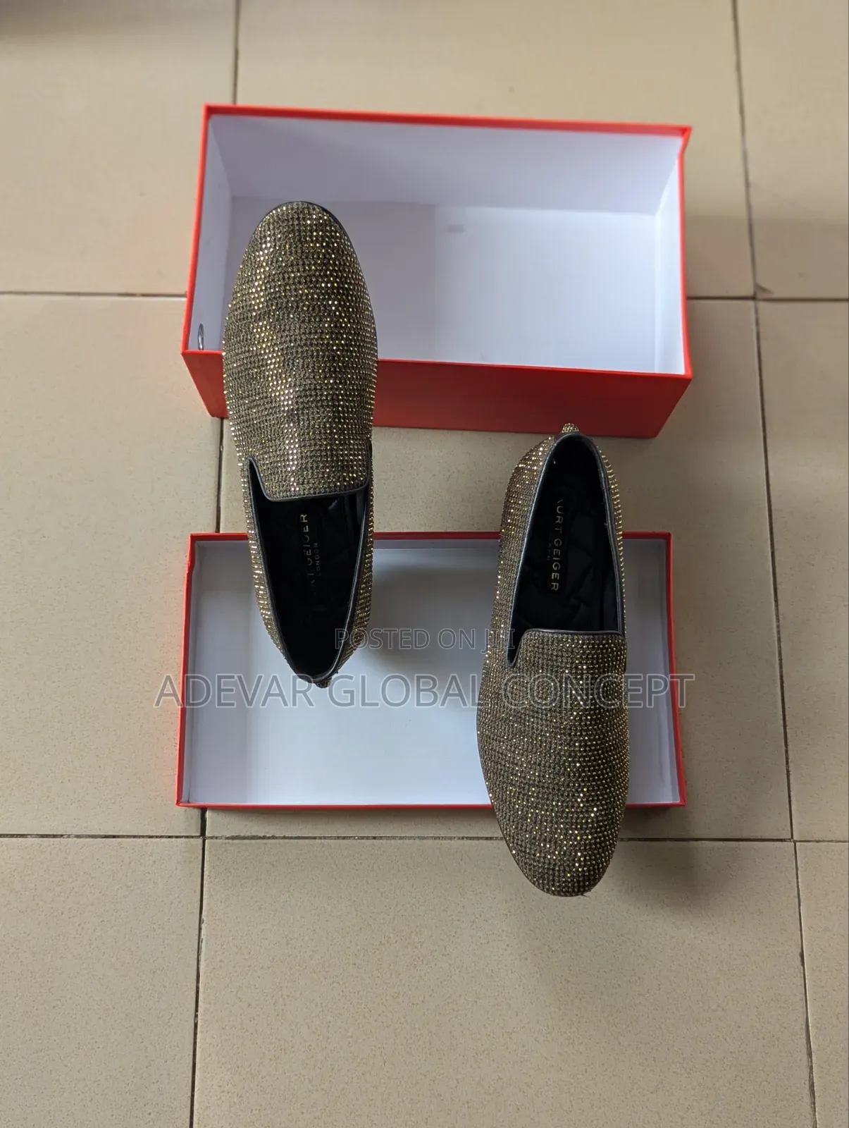 Ace Embellished Loafers Kurt Geiger London - Gold