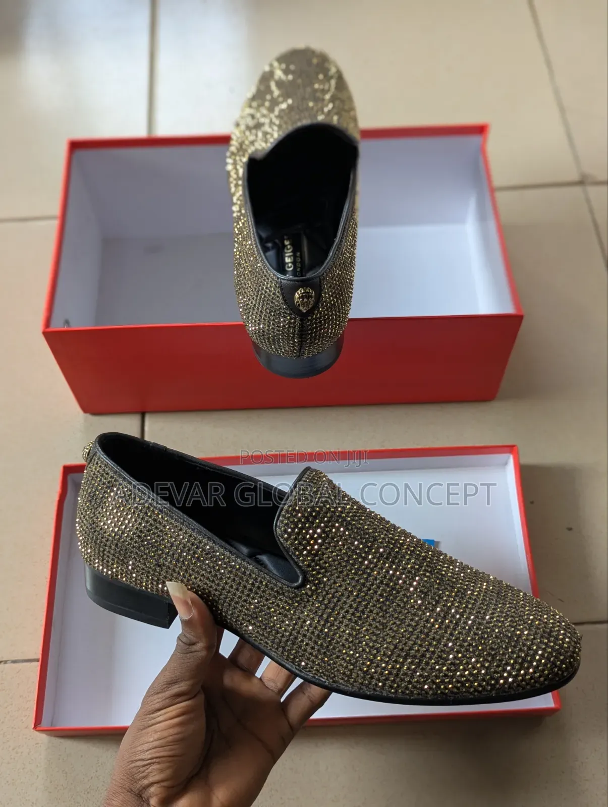 Ace Embellished Loafers Kurt Geiger London - Gold