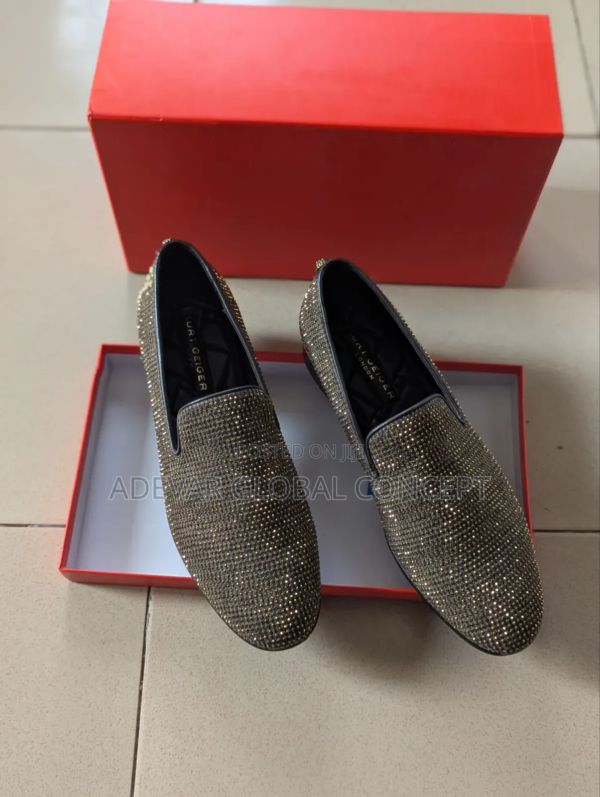 Ace Embellished Loafers Kurt Geiger London - Gold