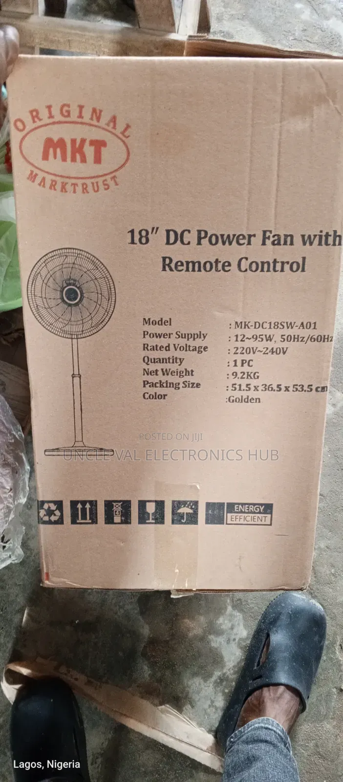 MKT 18" Dc Power Fan With Remote Control