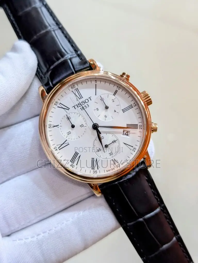 Tissot Quality Luxury Men Genuine Leather Wristwatch