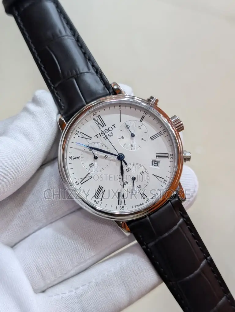 Tissot Quality Luxury Men Genuine Leather Wristwatch