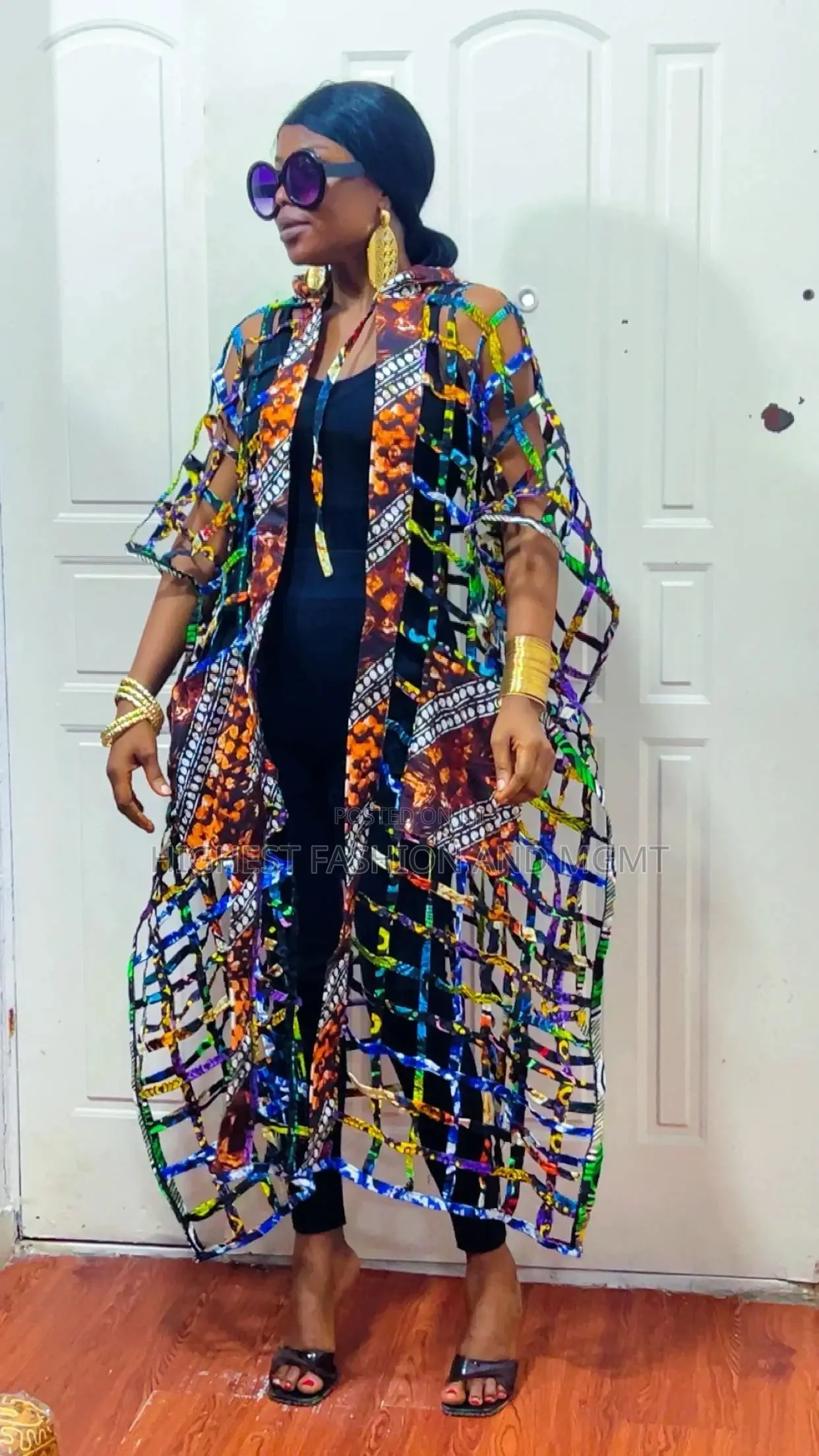 Ankara Cascading Ruffle Maxi Dress - Style 784
