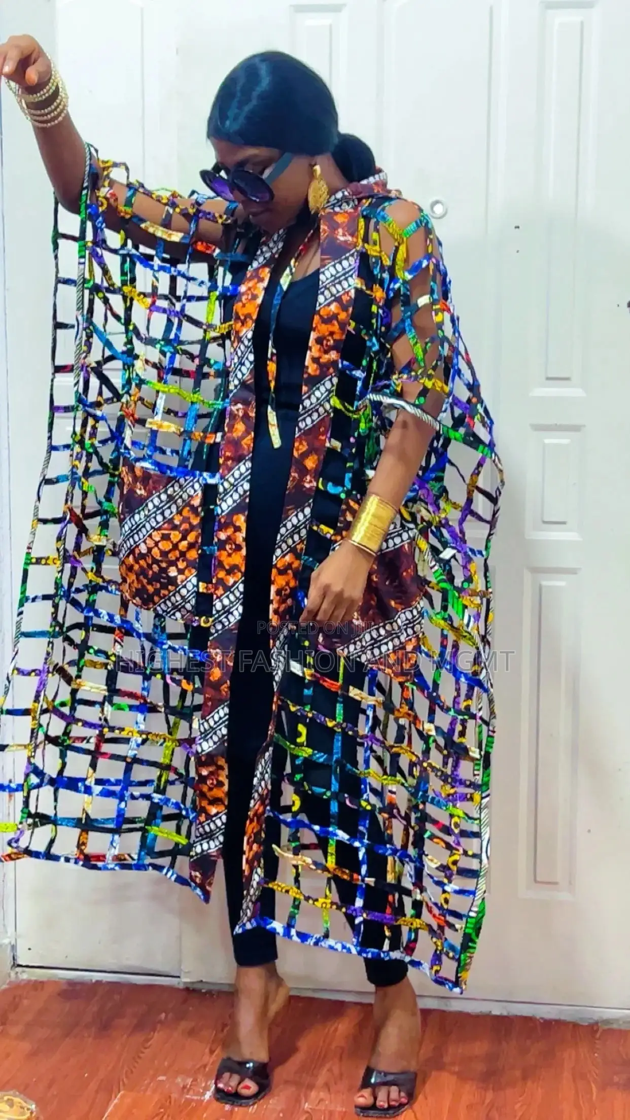 Ankara Cascading Ruffle Maxi Dress - Style 784