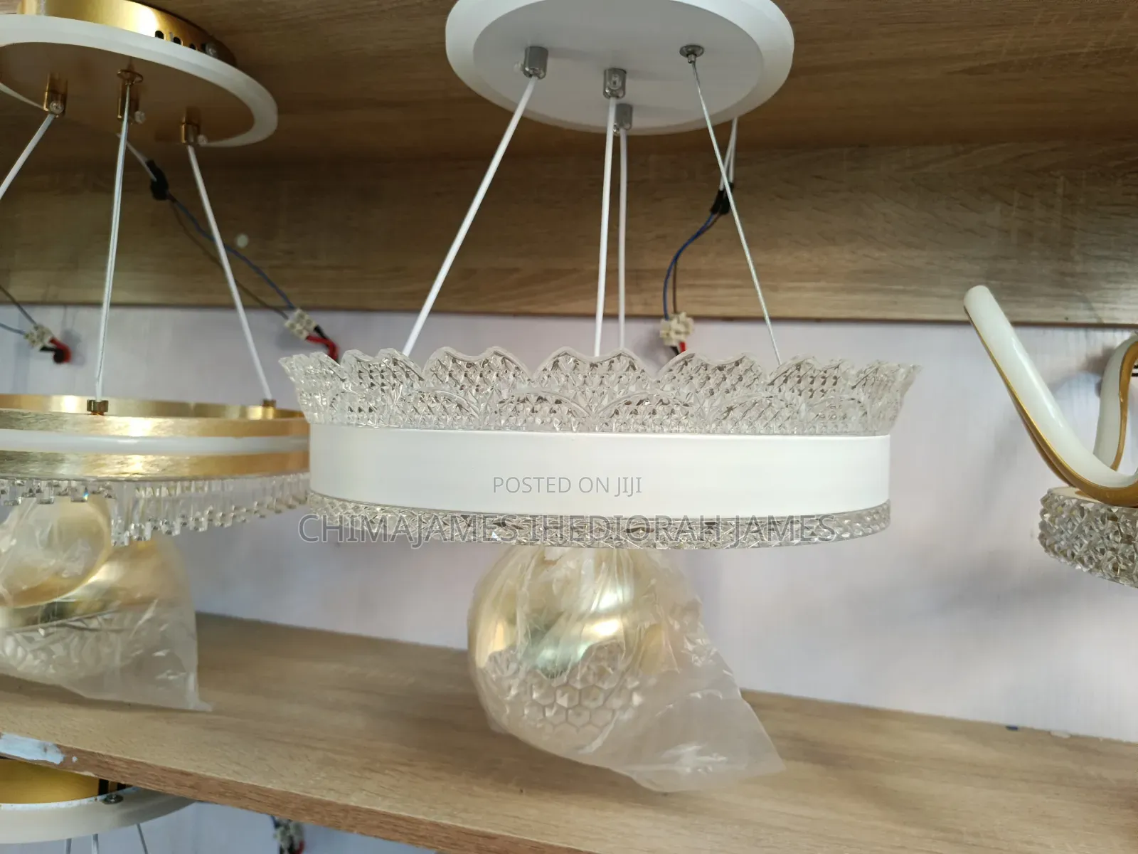 Postmodern Hollow Out Art Pendant Lamp Minimalist Crystal Creative