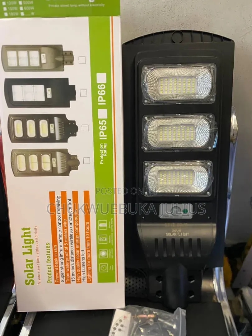 Heavy Duty 3-Grid Integrated Solar Street Light (Waterproof Remote)
