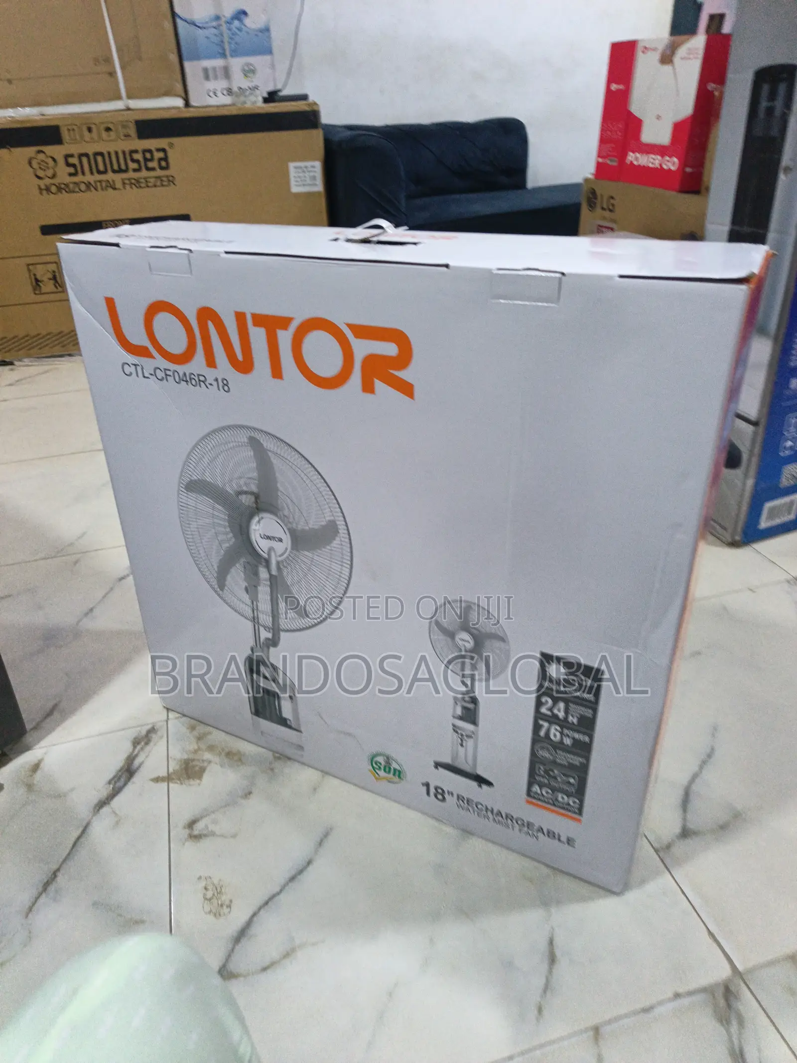 Lontor 18" Rechargeable Fan [Ctl-Cf04r-18]Reliable Home Cooling Fan