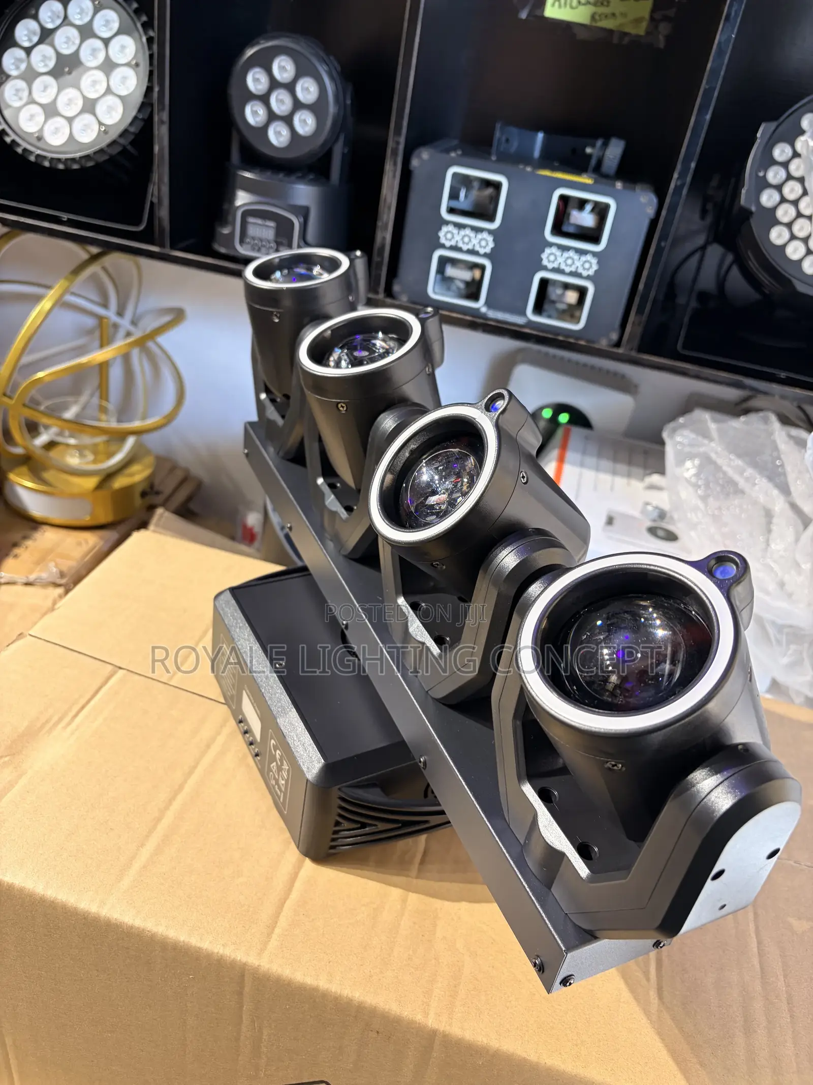 4 Head Beam Light + Laser