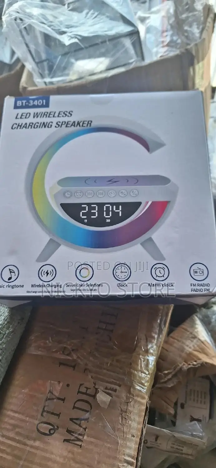 Rgb Lamp Sound Box G Speaker Induction Charger Clock