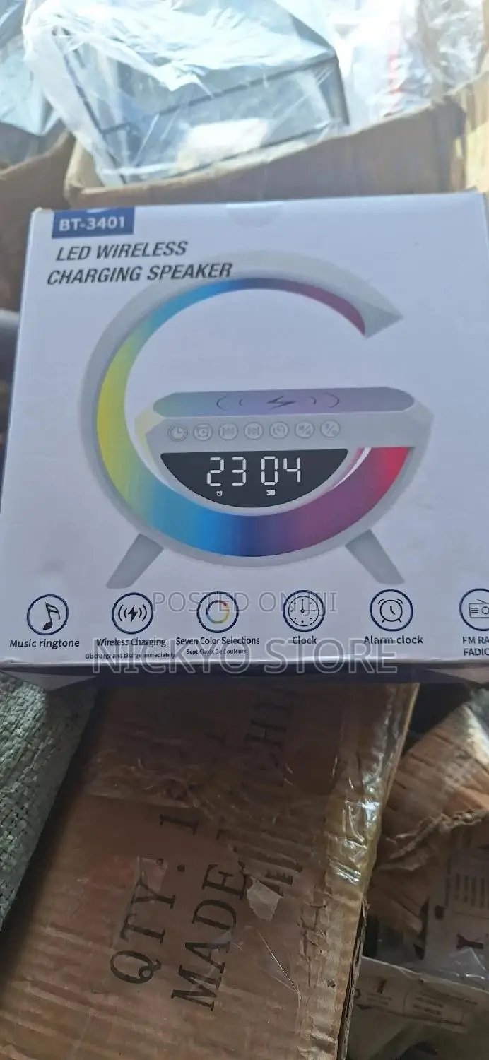 Rgb Lamp Sound Box G Speaker Induction Charger Clock