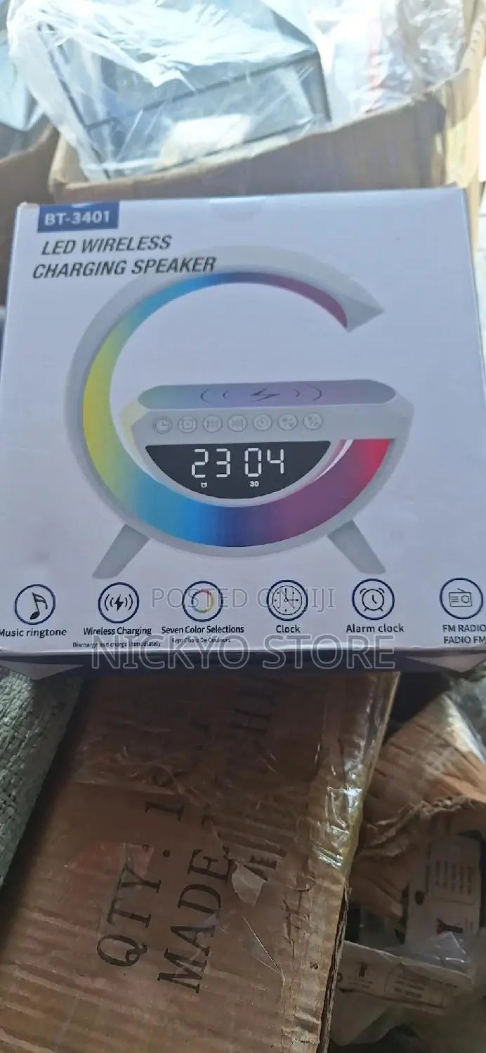 Rgb Lamp Sound Box G Speaker Induction Charger Clock