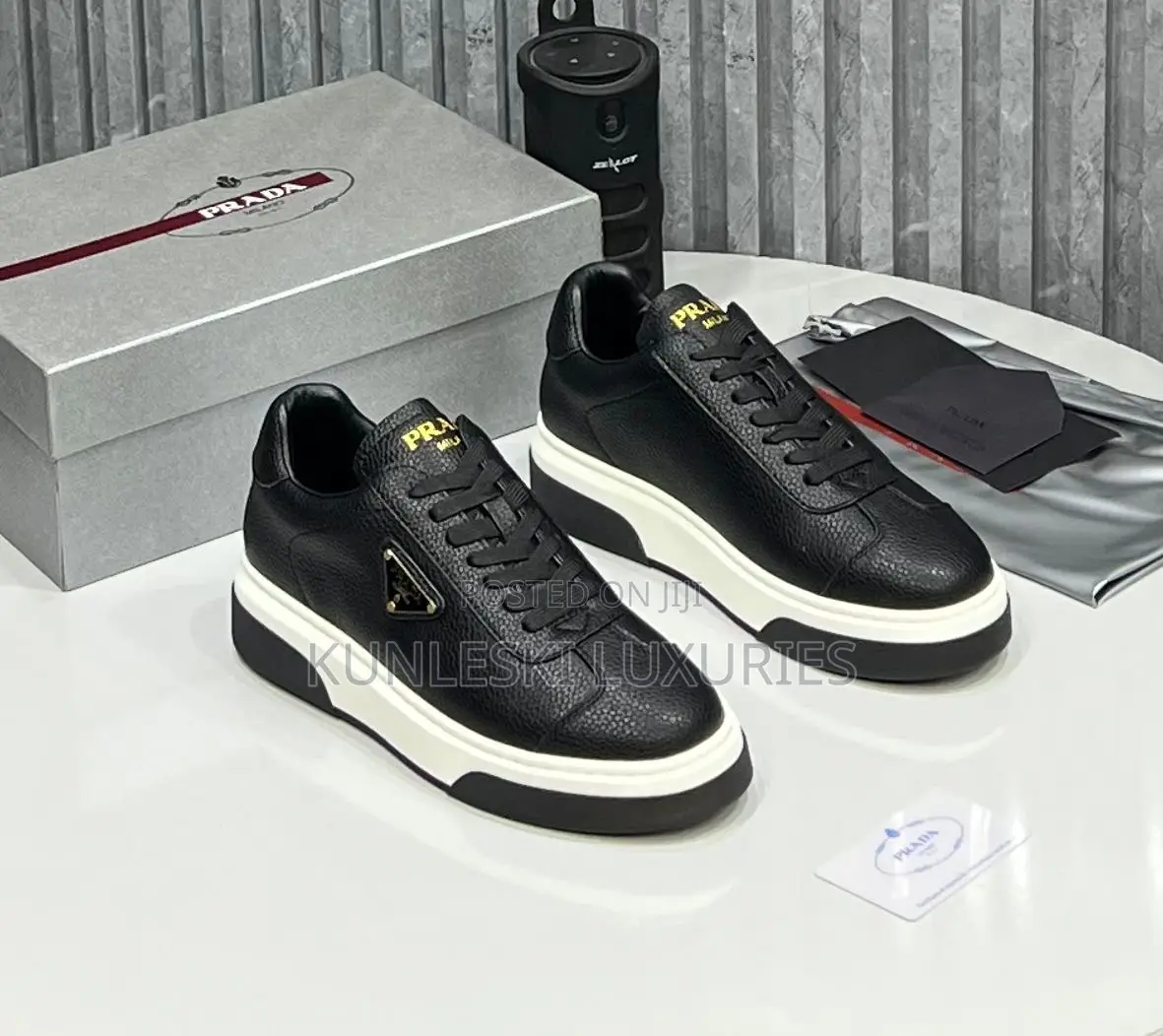 Original Prada Milano Blue / Black Luxury Sneakers