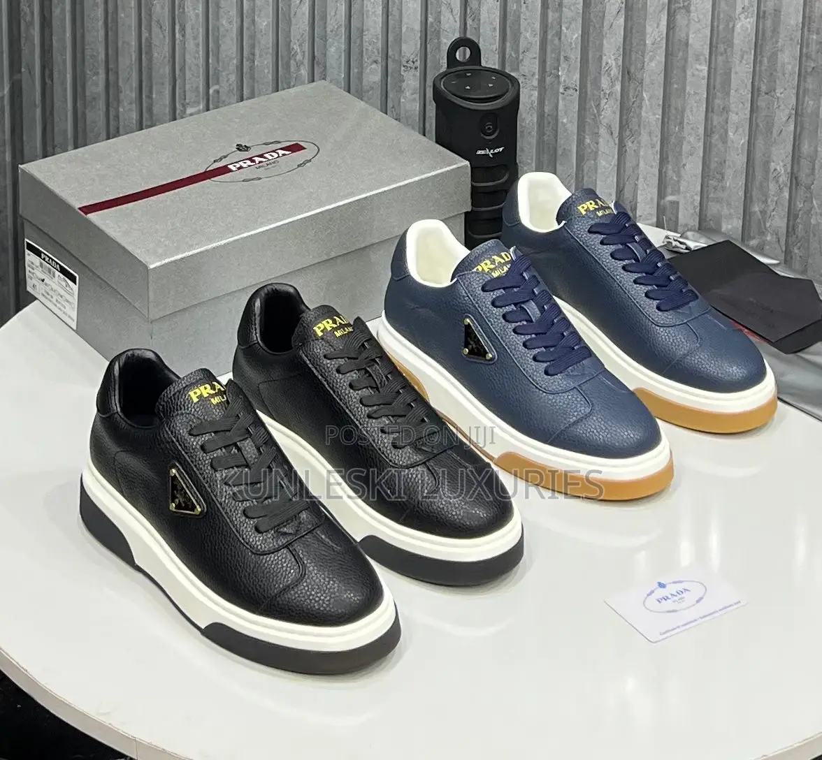 Original Prada Milano Blue / Black Luxury Sneakers