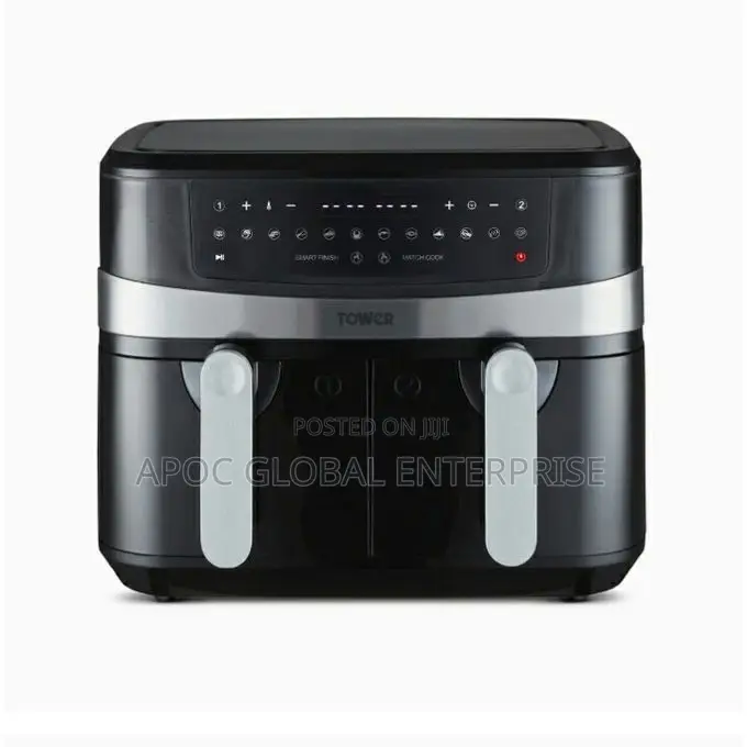 Tower 9l Dual Basket Air Fryer With Digital Control Panel