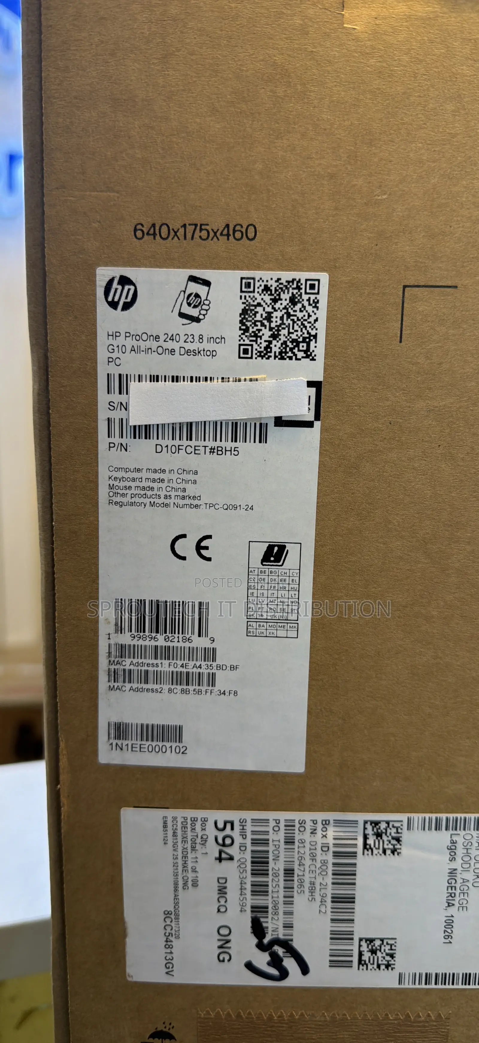 New HP ProOne 240 G10 All-in-One 8GB Intel Core Ultra 5 SSD 512GB