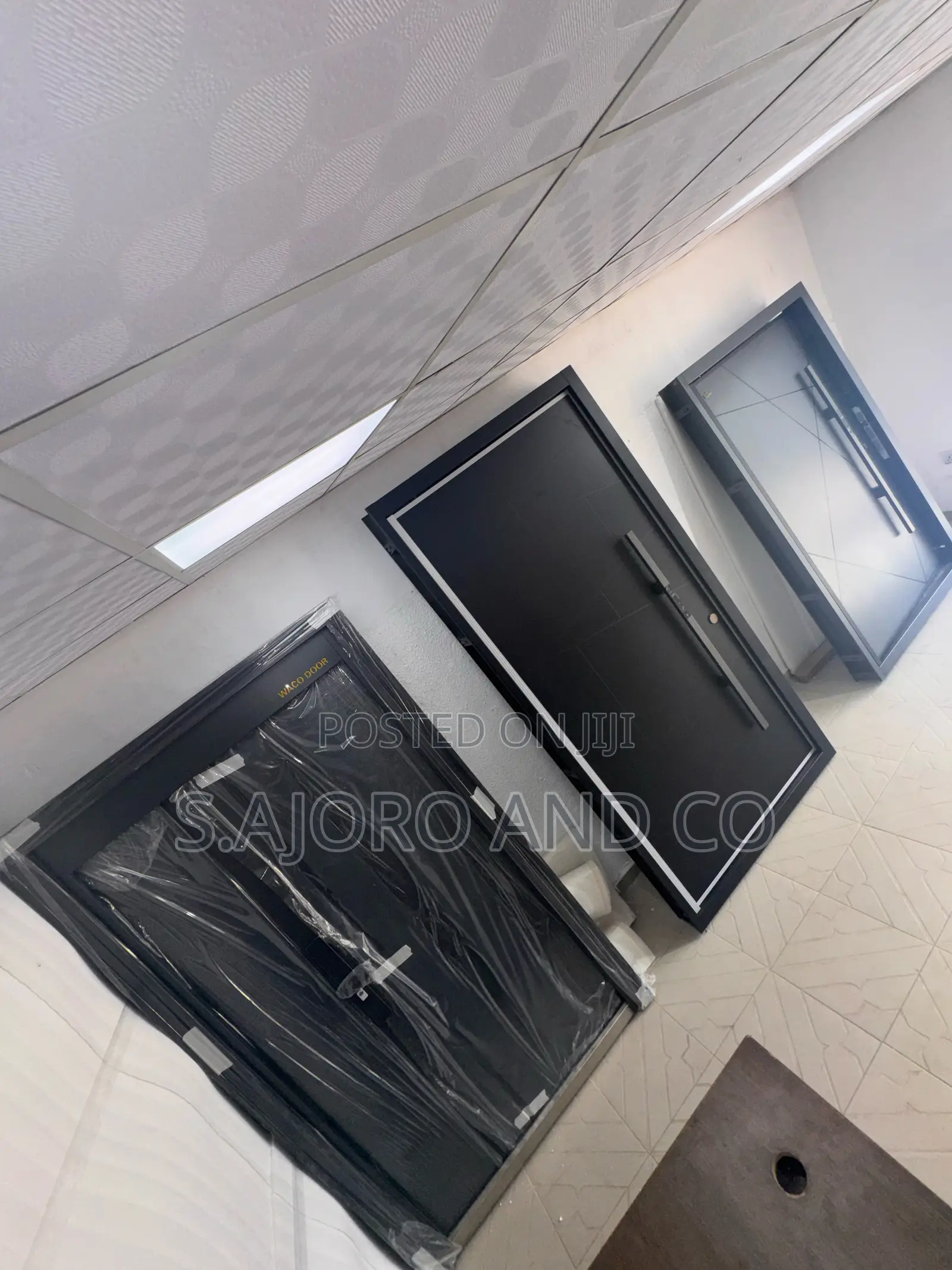 3ft by 7ft Grey Metal Cast-Standard Door
