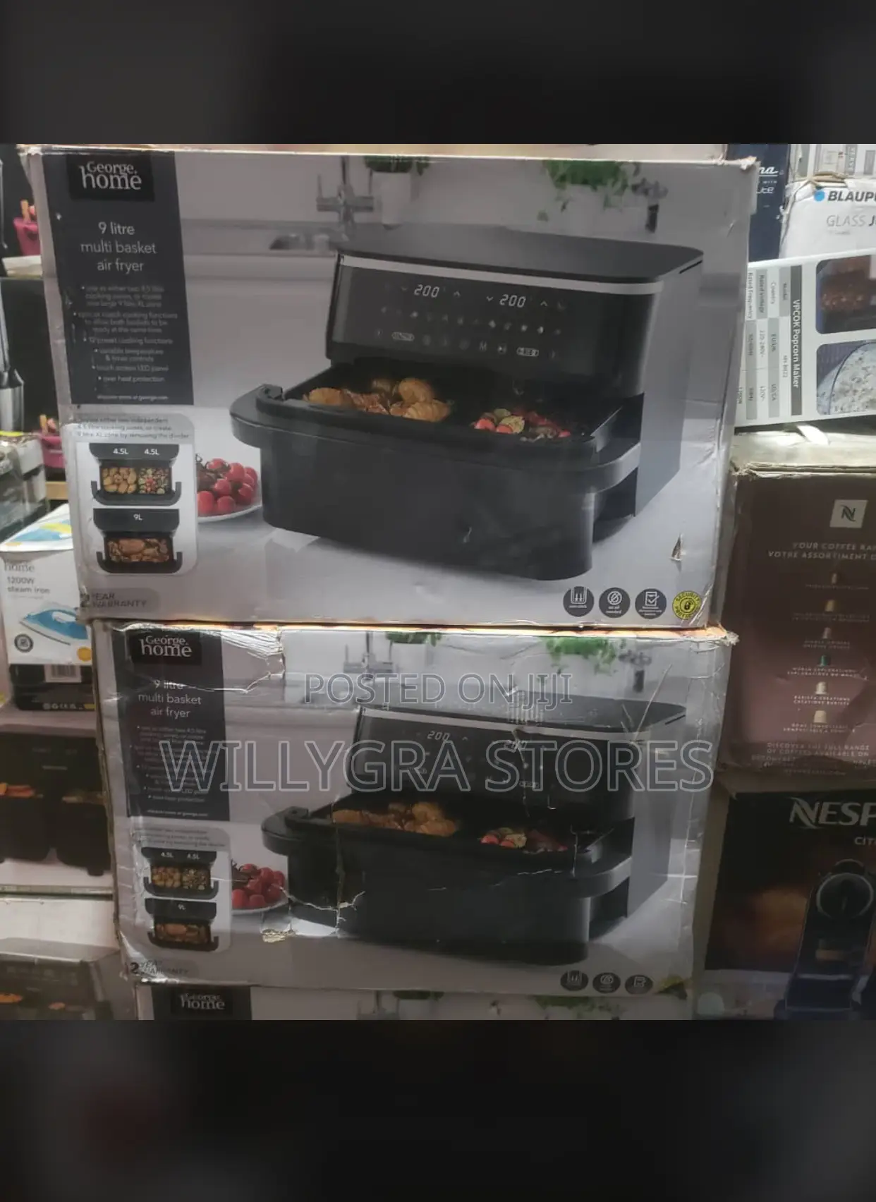 George Home Multi-Basket Dual Air Fryer 9l