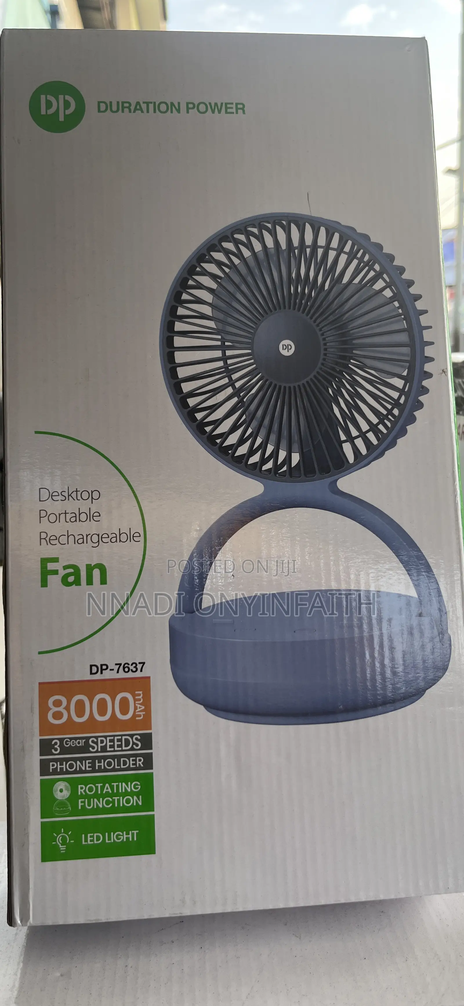 Dp Desktop Portable Rechargeable Fan