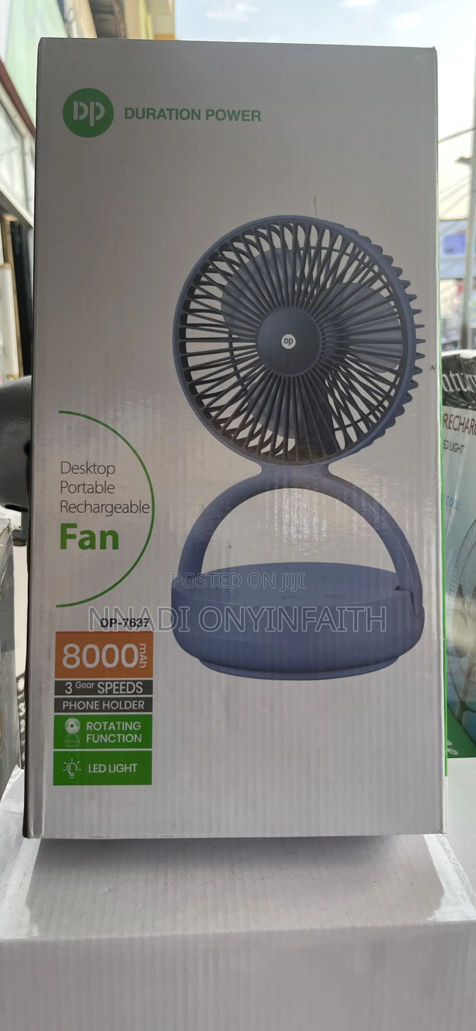Dp Desktop Portable Rechargeable Fan