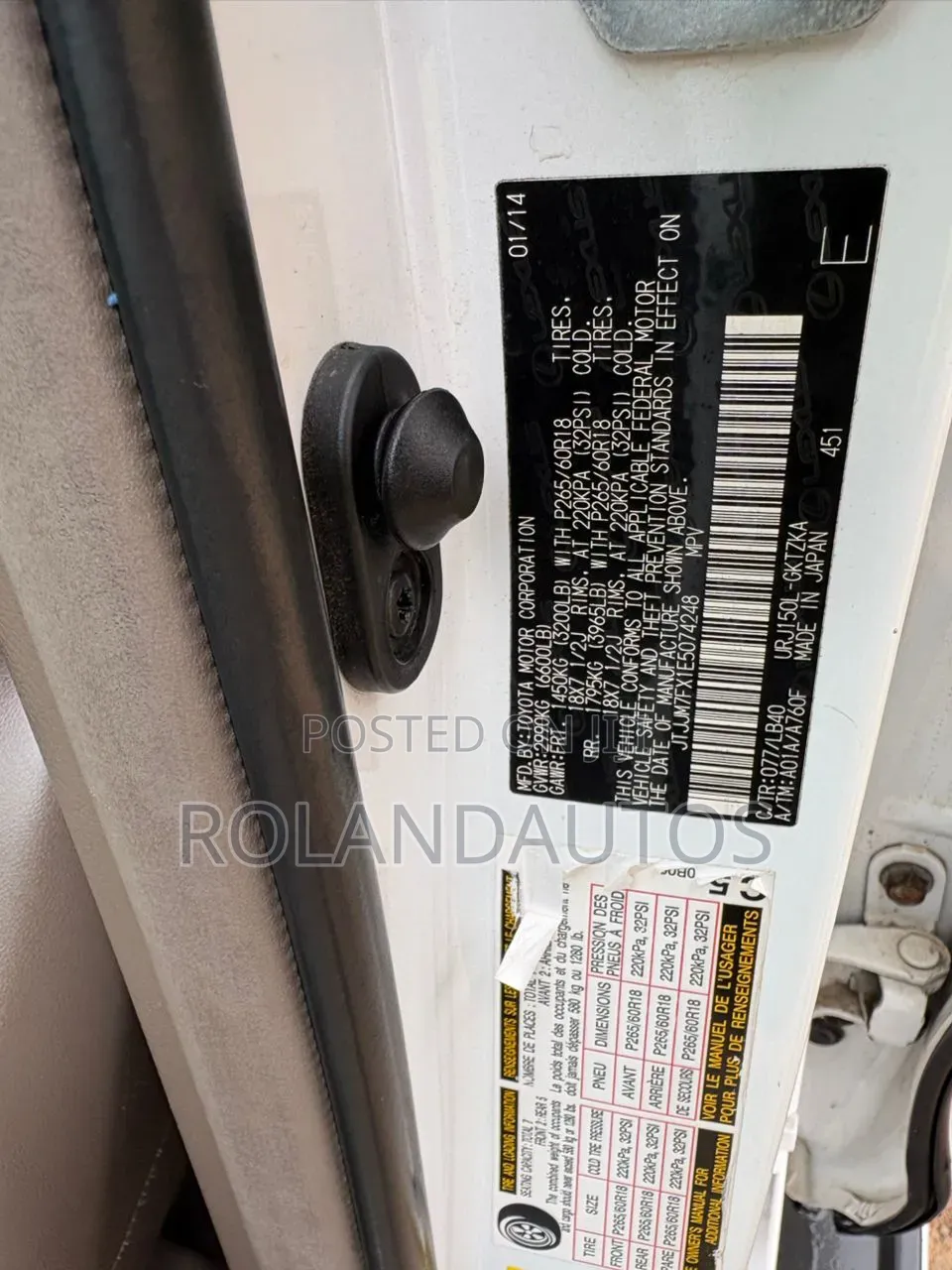 Lexus GX 460 Luxury 2014 White